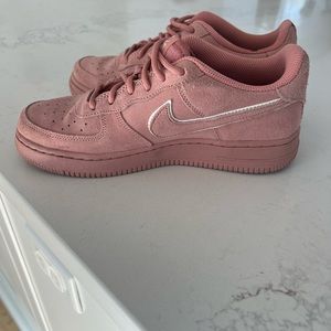 Limited Edition Particle Pink Suede Nike Air Force Ones